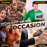 Alternative Product Image: Collage showing "Headlight Fluid" prank gift at Christmas, April Fool's, Birthday, and Funeral.