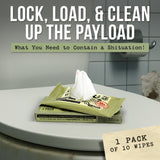 Heavy Duty Tactical Grade Shart Wipes, Single Pack
