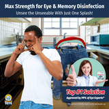 Alternative Product Image: Man reacting with discomfort, woman giving thumbs up with "Eye Bleach" prank product.
