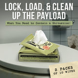 Heavy-Duty Tactical Grade Shart Wipes, Double Pack
