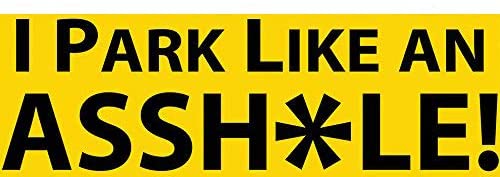 Main Product Image: Yellow bumper sticker with black text 