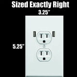 Alternative Product Image: Sticker of a duplex electrical outlet with USB ports; dimensions 3.25" x 5.25".