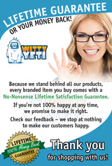 Alternative Product Image: Image with text "LIFETIME GUARANTEE OR YOUR MONEY BACK! WITTY" and a person.