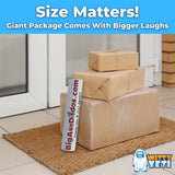 Alternative Product Image (Infographic) : Infographic showing dimensions of the Witty Yeti Adult Novelty Prank Gift Box for gift planning.