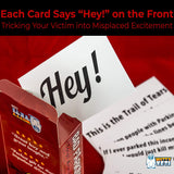  Alternative Product Image: Open box of "Bad Parking Cards" showing the "Hey!" on the front of a card and other insult cards. Text: "Each Card Says 'Hey!' on the Front".