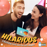 Alternative Product Image: Happy couple at a birthday party looking at a funny birthday card.