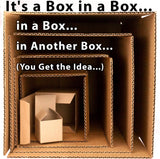 Alternative Product Image: Text overlay on nested cardboard boxes emphasizing the "box in a box" concept.