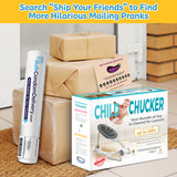 Alternative Product Image: "BigAssDildos.com" prank postcard on top of packages, including one labeled BulkCondomDelivery.com" and another "Child Chucker".