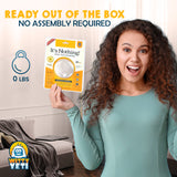 Alternative Product Image: Smiling woman holding the "It's Nothing!" prank gift, emphasizing "No Assembly Required" and "0 lbs."